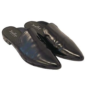 SHELLYS London Black Cantara Slides Size 8.5